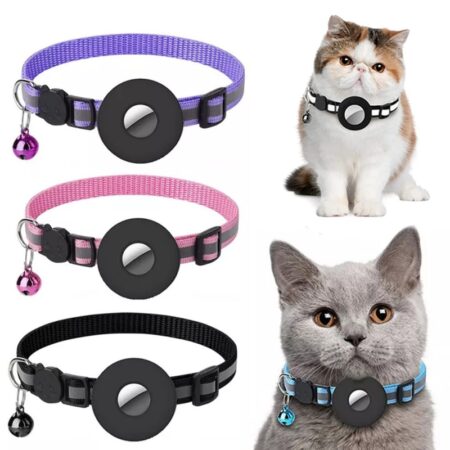 Reflective Collar Waterproof Holder Case For Airtag Air Tag Airtags  Dog Kitten Puppy Nylon Collar